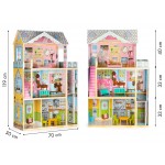 Casuta mare din lemn Bel Air Residence DollHouse - Casa pentru papusi cu lift cu mobilier inclus 
